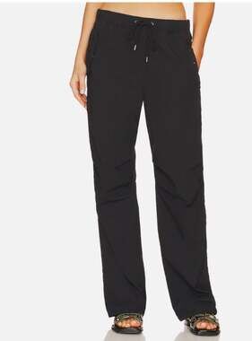James Perse Women's Black Drawstring Cotton Pants Size S